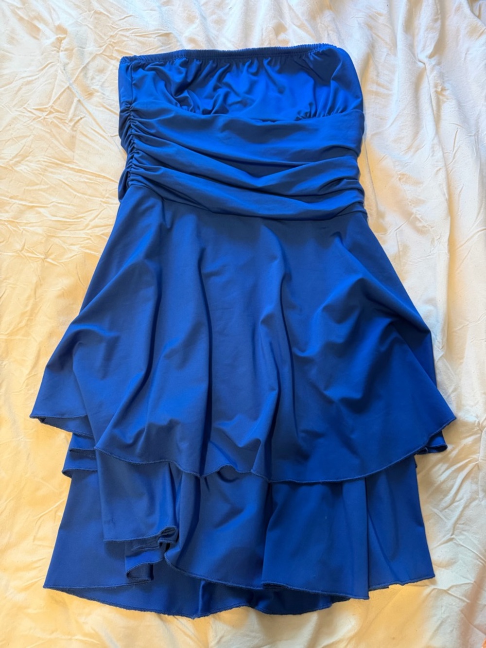 Strapless Royal Blue Mini Dress